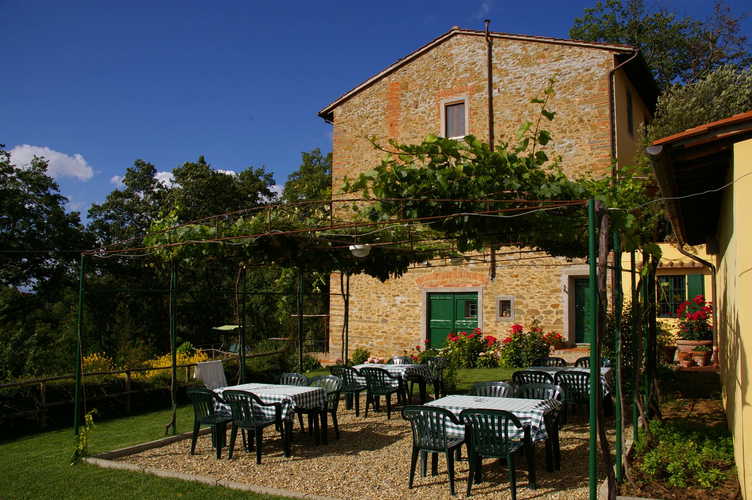 Agriturismo La Tinaia - Il giardino con il pergolato per bbq e picnic